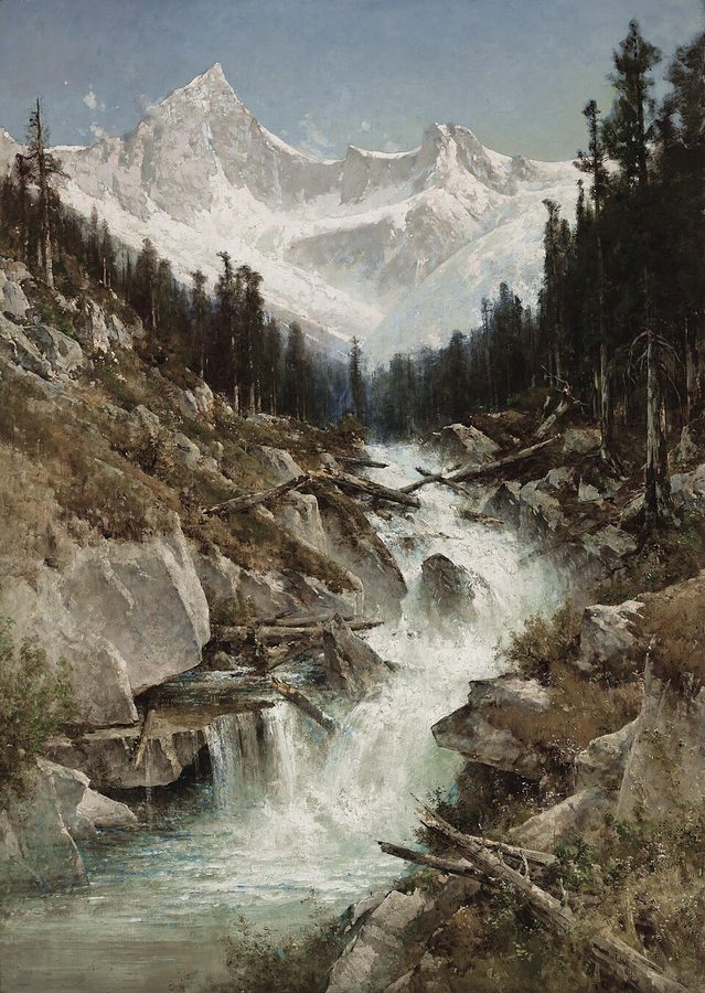 A peak in the Selkirk Mountains, the range the international loop circles.